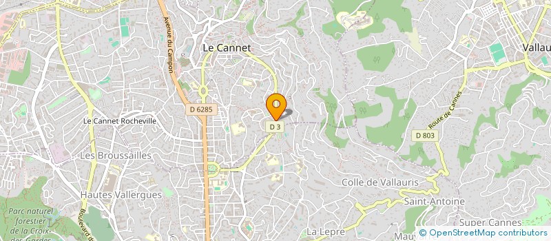 localisation de l'entreprise S.C.I FENUA à LE CANNET