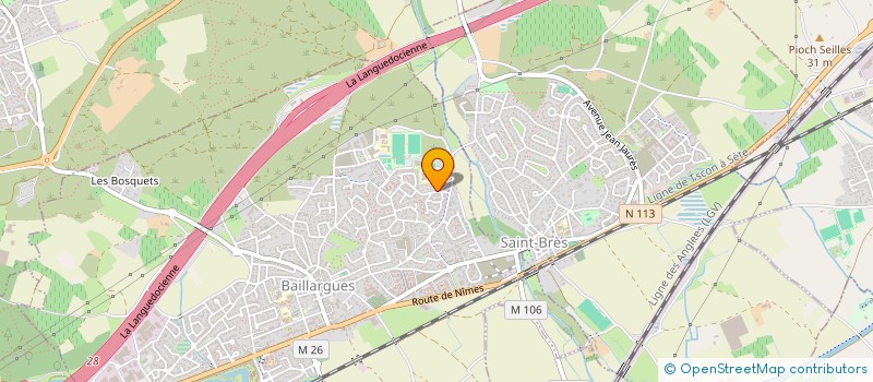 localisation de l'entreprise S.C.I. FISSAP  BAILLARGUES