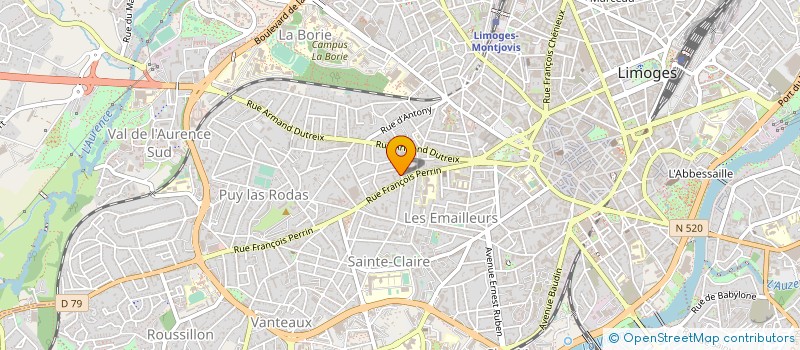 localisation de l'entreprise S.C.I. FLAT SHAKALA à LIMOGES