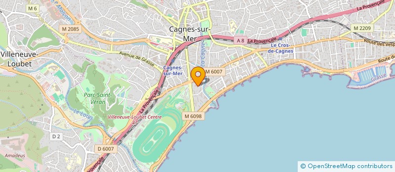 localisation de l'entreprise S.C.I. FLAUGAB à CAGNES-SUR-MER