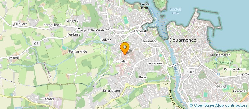 localisation de l'entreprise S.C.I. G.A.M.  DOUARNENEZ