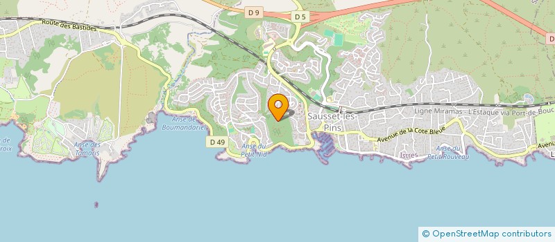 localisation de l'entreprise S.C.I. GAR-NOU  SAUSSET-LES-PINS