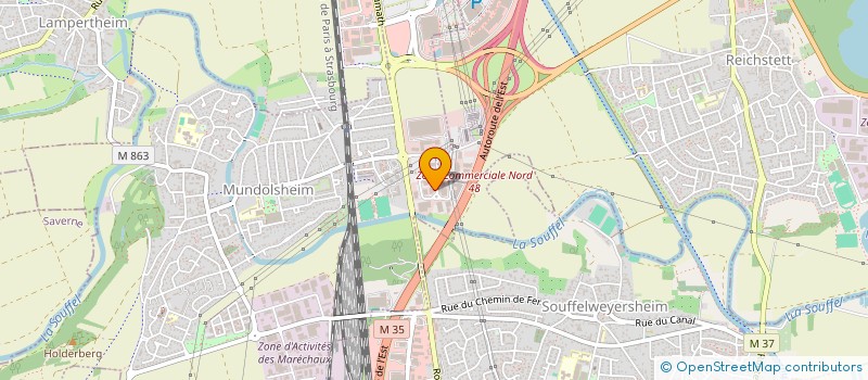 localisation de l'entreprise S.C.I. GIADA  MUNDOLSHEIM