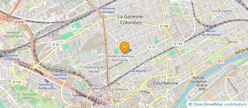 localisation de l'entreprise S.C.I. GLORIA ANTOINE à COURBEVOIE