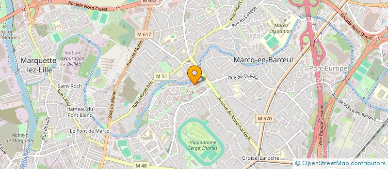 localisation de l'entreprise S.C.I. GSB à MARCQ-EN-BARŒUL