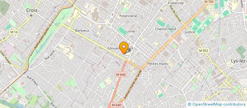 localisation de l'entreprise S.C.I. GUENOUNE  ROUBAIX