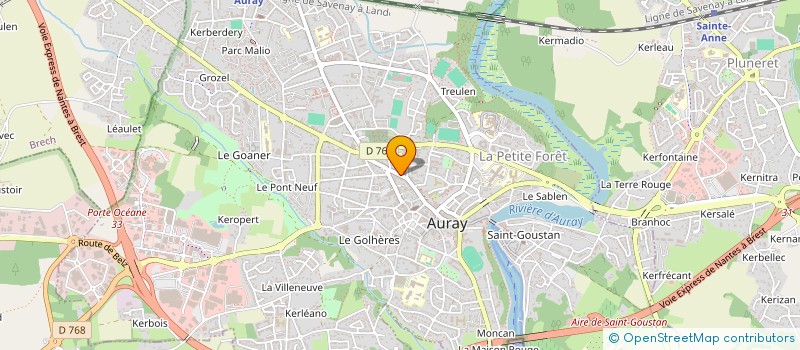localisation de l'entreprise S.C.I. GWENTOINOU à AURAY