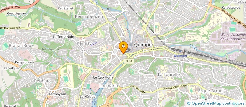 localisation de l'entreprise S.C.I. GWITIBUNAN  QUIMPER