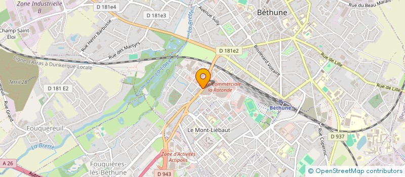 localisation de l'entreprise S.C.I. HAMARICA  BETHUNE