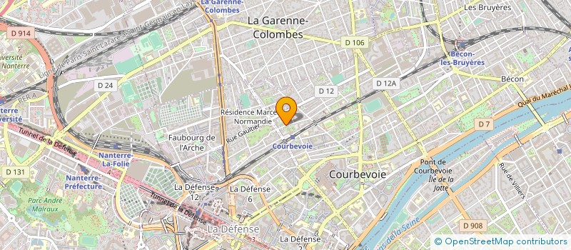localisation de l'entreprise S.C.I. HELAUR à COURBEVOIE