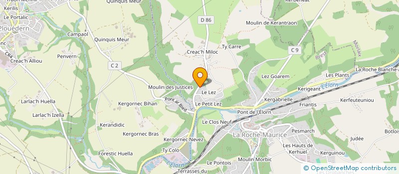 localisation de l'entreprise S.C.I. HEOL  LA ROCHE-MAURICE