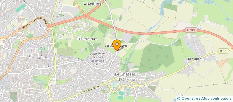 localisation de l'entreprise S.C.I. HODISTER à LES SABLES D'OLONNE