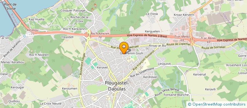 localisation de l'entreprise S.C.I. HORIZON  PLOUGASTEL-DAOULAS