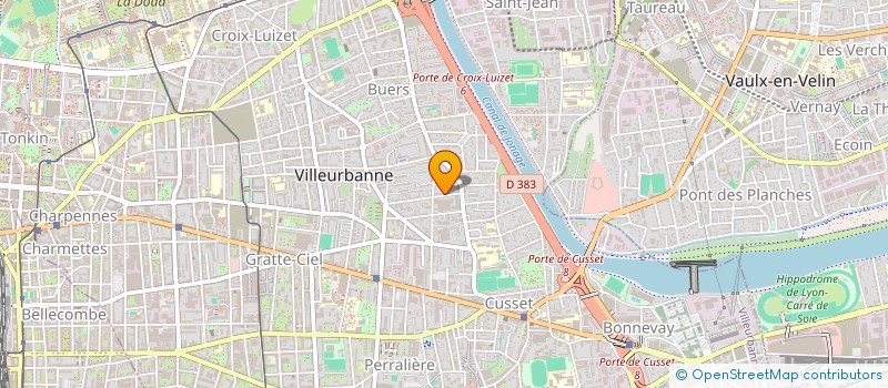 localisation de l'entreprise S.C.I. HRE  VILLEURBANNE