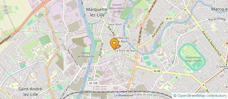 localisation de l'entreprise S.C.I HY NOUALI  MARQUETTE-LEZ-LILLE