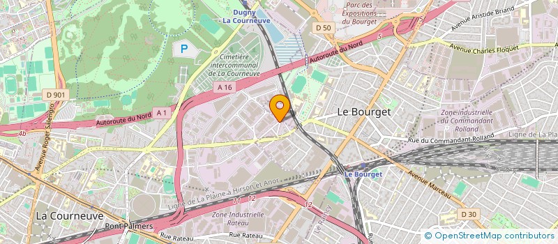 localisation de l'entreprise S.C.I I.L.F à LA COURNEUVE