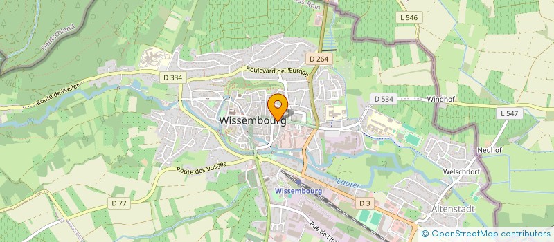 localisation de l'entreprise S.C.I.  IMMO  WISS  WISSEMBOURG