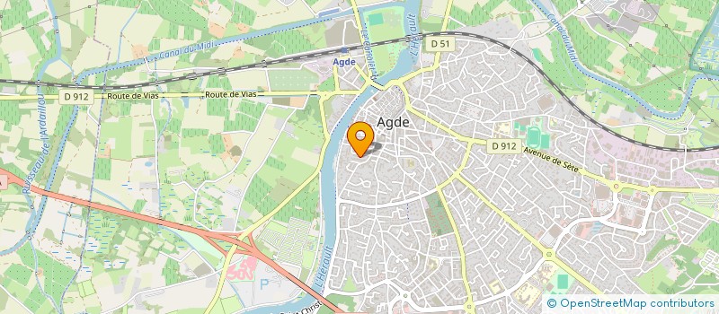 localisation de l'entreprise S.C.I. J.H.V.  AGDE