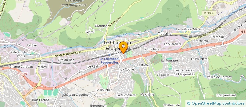 localisation de l'entreprise S.C.I. J.S.P.C.  LE CHAMBON-FEUGEROLLES