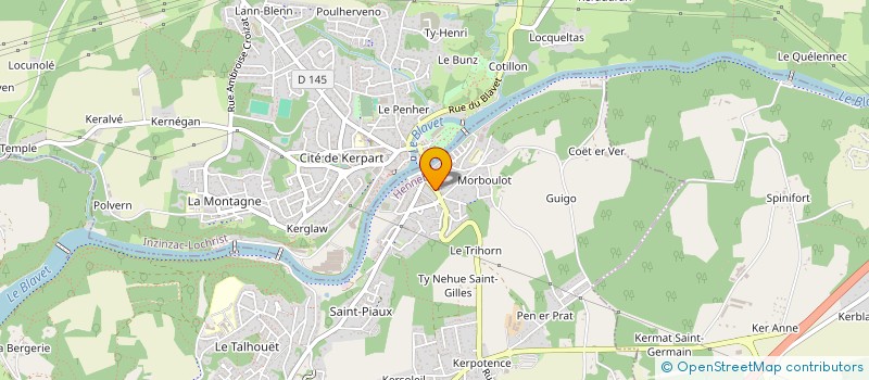 localisation de l'entreprise S.C.I. JENLAU DE POSES  HENNEBONT