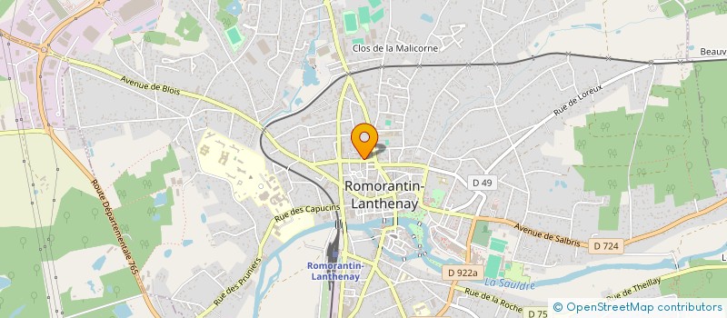 localisation de l'entreprise S.C.I. JM FORM  ROMORANTIN-LANTHENAY