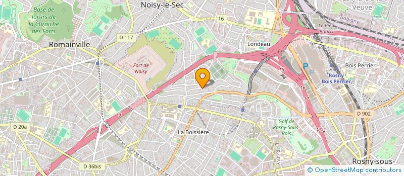 localisation de l'entreprise S.C.I. K 2 S à NOISY-LE-SEC
