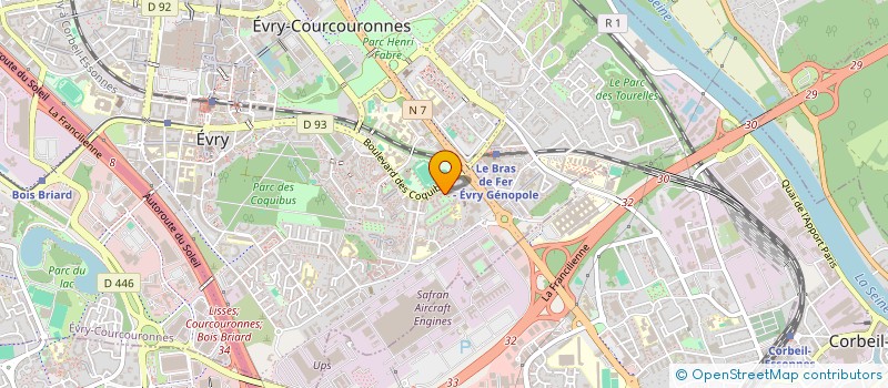 localisation de l'entreprise S.C.I. K.B.I.S. à EVRY-COURCOURONNES