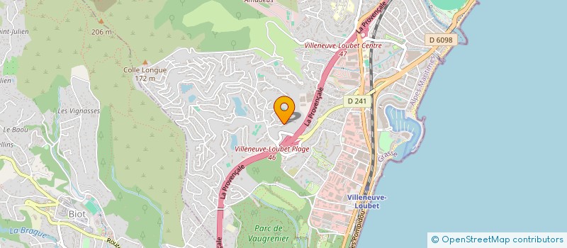 localisation de l'entreprise S.C.I. K-G à VILLENEUVE-LOUBET