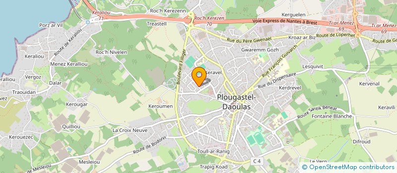 localisation de l'entreprise S.C.I. KANDICE  PLOUGASTEL-DAOULAS