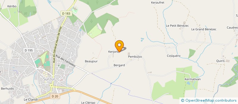 localisation de l'entreprise S.C.I. KERJONO  SURZUR