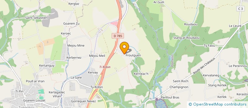 localisation de l'entreprise S.C.I. KERMELENNEC  PONT L ABBE