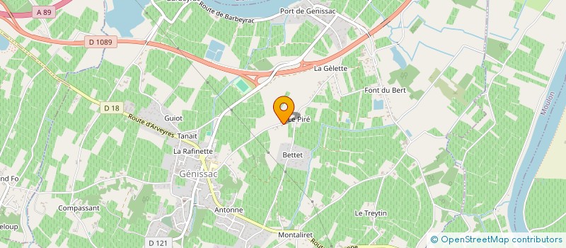 localisation de l'entreprise S.C.I. L.M.F.F.  GENISSAC