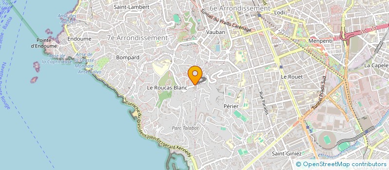 localisation de l'entreprise S.C.I. LA CADIERE à MARSEILLE