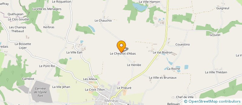 localisation de l'entreprise S.C.I. LA CLERAIE-LA COUR DU BE  MENEAC