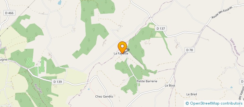 localisation de l'entreprise S.C.I.LA FAYE à LES ESSARDS