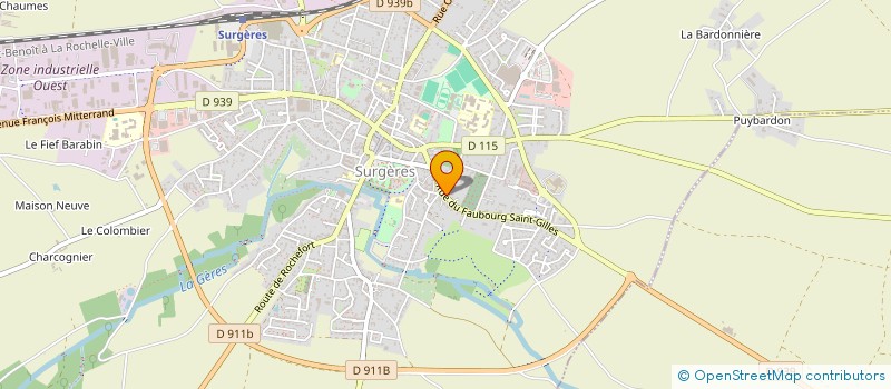 localisation de l'entreprise S.C.I. LA FRATERNELLE 17  SURGERES