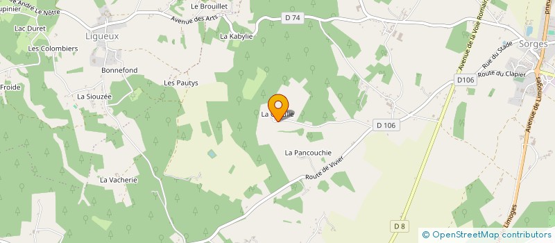 localisation de l'entreprise S.C.I. LA GRANDE TRUANDERIE  SORGES-ET-LIGUEUX-EN-PERIGORD