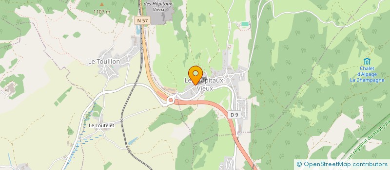 localisation de l'entreprise S.C.I LA GRANGE DES AGETTES  LES HOPITAUX-VIEUX