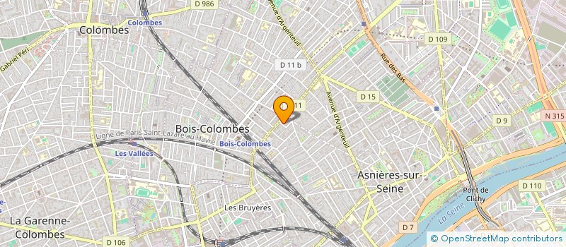 localisation de l'entreprise S.C.I. LA MAISON DU BONHEUR ASNIERES  ASNIERES-SUR-SEINE