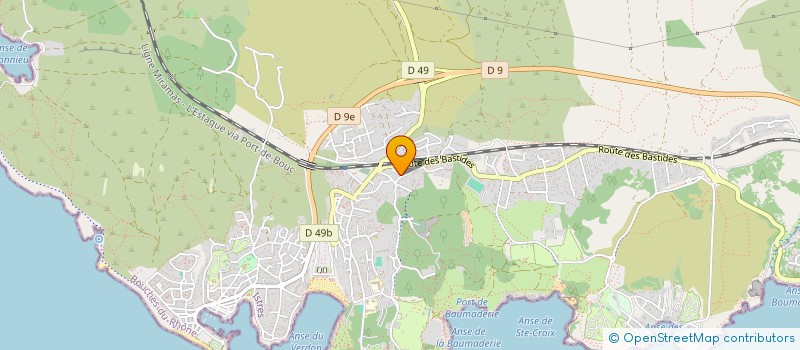 localisation de l'entreprise S.C.I LA MAISON ROSE  MARTIGUES