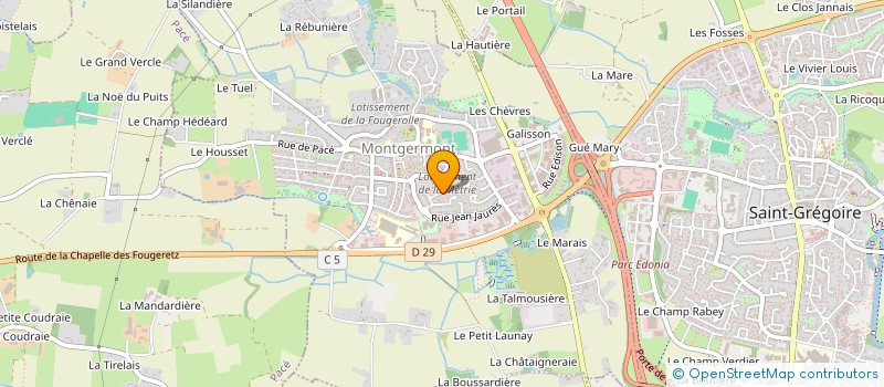 localisation de l'entreprise S.C.I. LAINE  MONTGERMONT