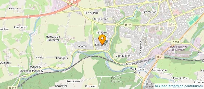 localisation de l'entreprise S.C.I. LAMOUR-SALUDEN  LANDIVISIAU