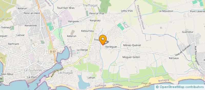 localisation de l'entreprise S.C.I. LE BEC - PERCELAY  GUILVINEC