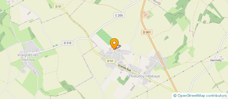 localisation de l'entreprise S.C.I LE BRUN  THIEULLOY-L'ABBAYE