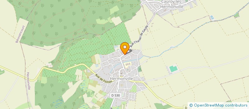 localisation de l'entreprise S.C.I. LE CLOS JOUAULT.  CAUROY-LES-HERMONVILLE