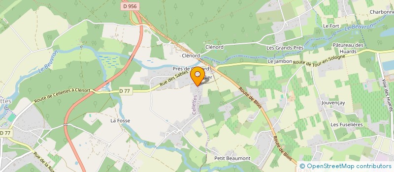 localisation de l'entreprise S.C.I. LE HENAFF à CELLETTES