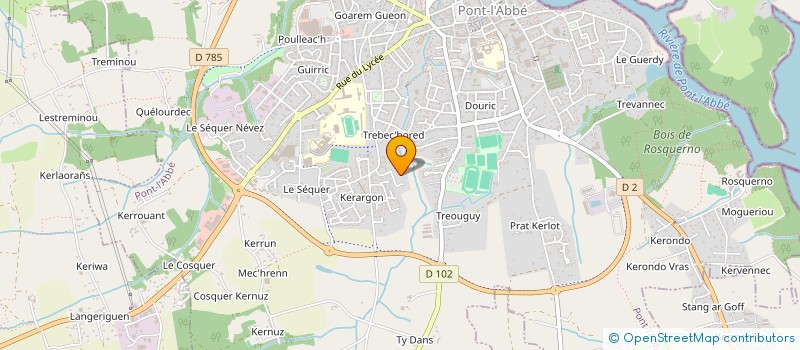 localisation de l'entreprise S.C.I. LE PETIT KERFEDE  PONT-L'ABBE