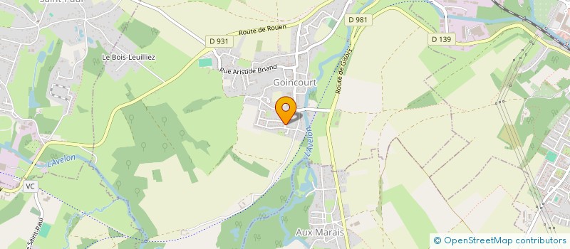 localisation de l'entreprise S.C.I. LE PIGEONNIER DES PEUPLIERS  GOINCOURT