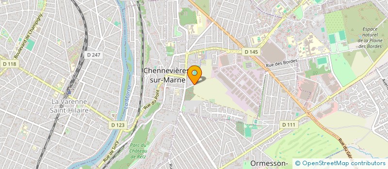 localisation de l'entreprise S.C.I LE QUARTZ A16  CHENNEVIERES-SUR-MARNE