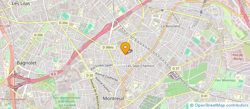 localisation de l'entreprise S.C.I. LE RUISSEAU  MONTREUIL